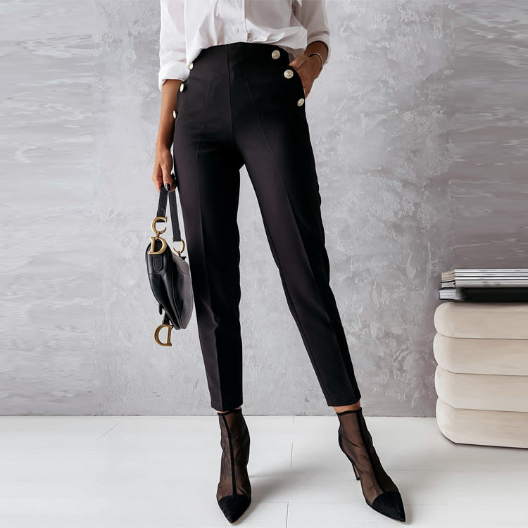 Pantalon tailleur décontracté pour femme