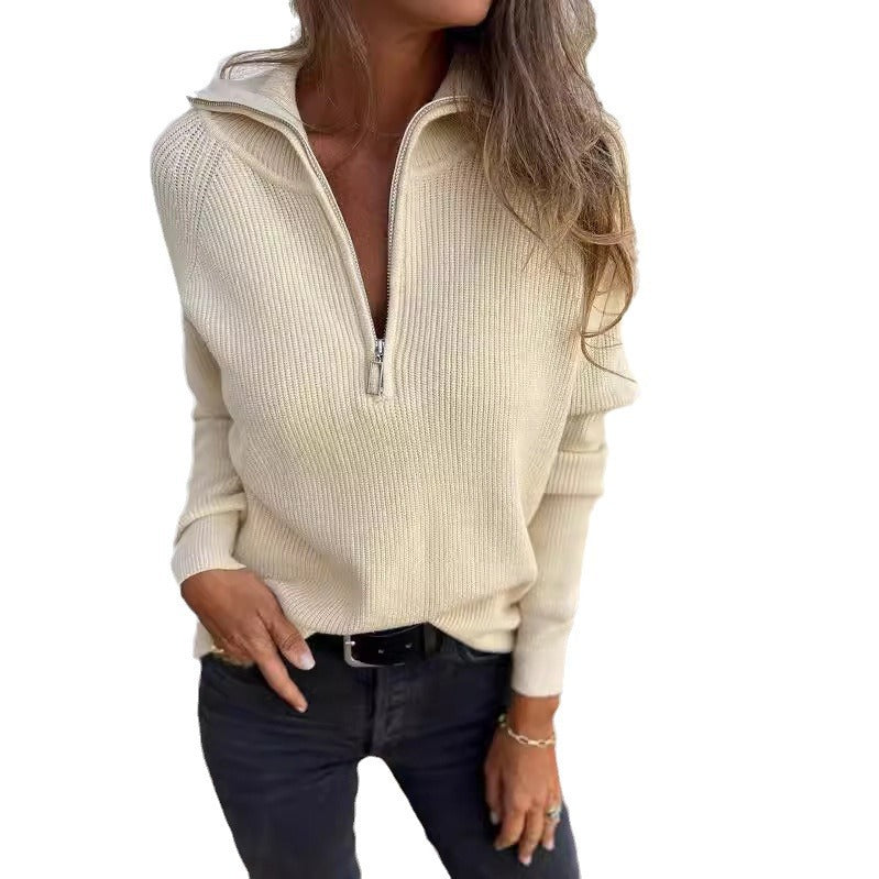 Nouveau pull uni décontracté pour femmes