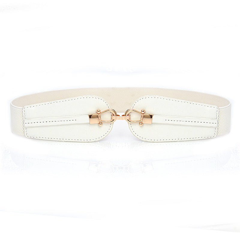Ceinture large élastique extensible à la mode pour femme