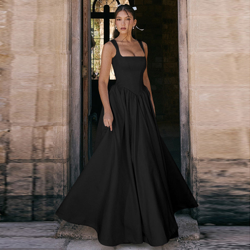 Robe unie élégante et ajustée pour femme