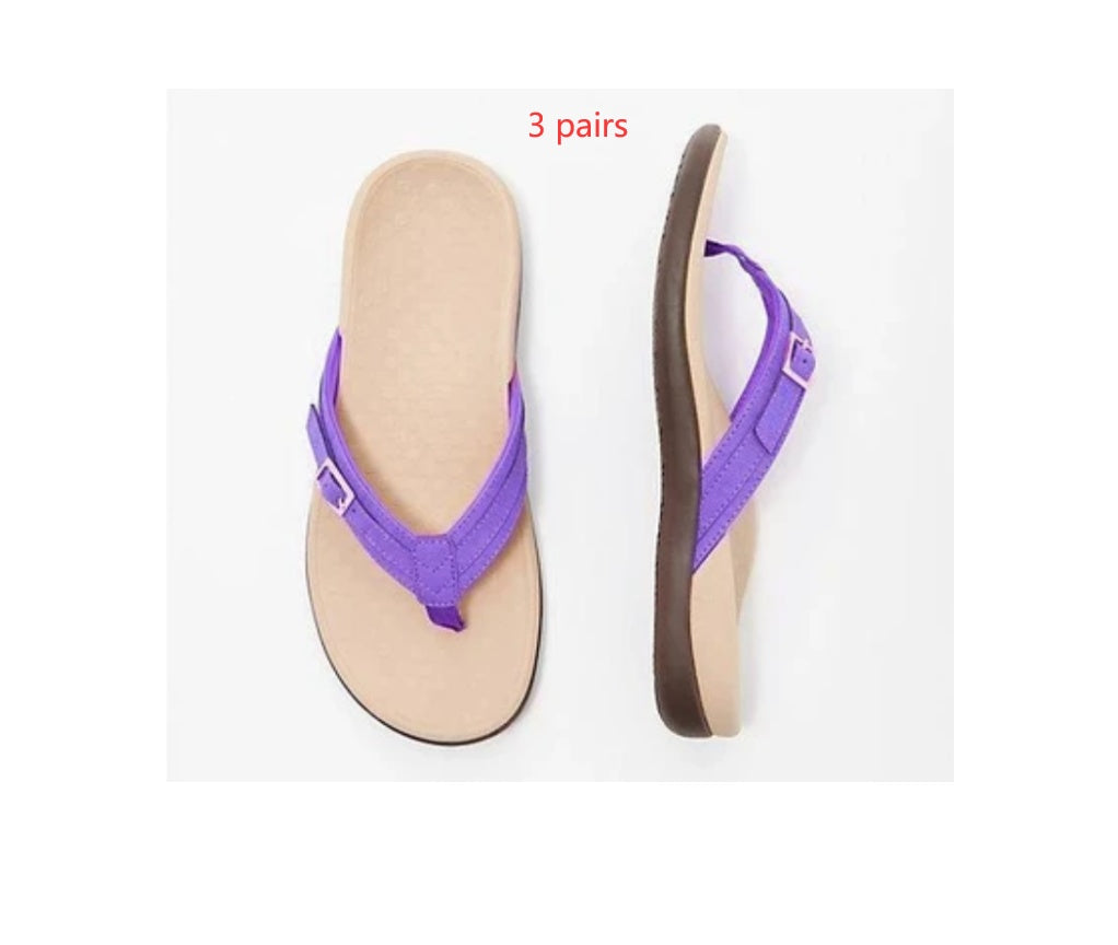 Sandales nu-pieds plates décontractées pour femme