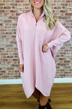 Robe ample en tricot de couleur unie pour femme
