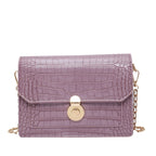 Sac à bandoulière en cuir PU motif pierre pour femmes