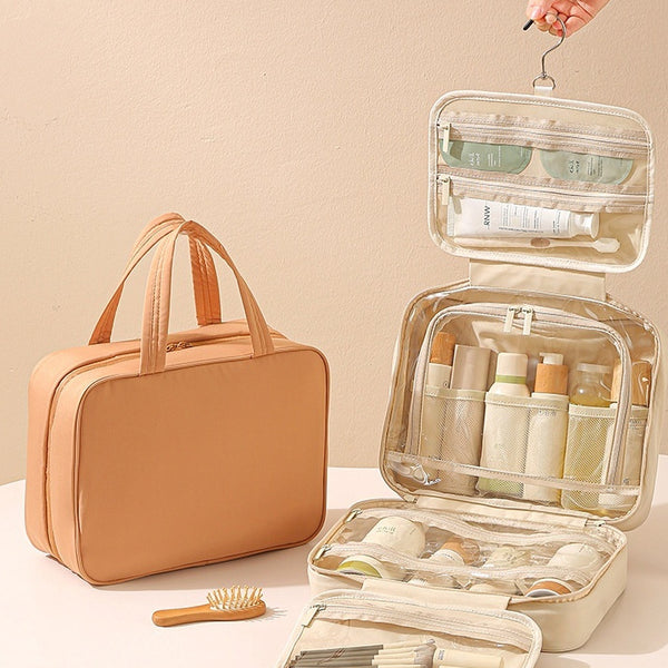 Trousse de Toilette Portable de Voyage à Grande Capacité pour Maquillage Femme