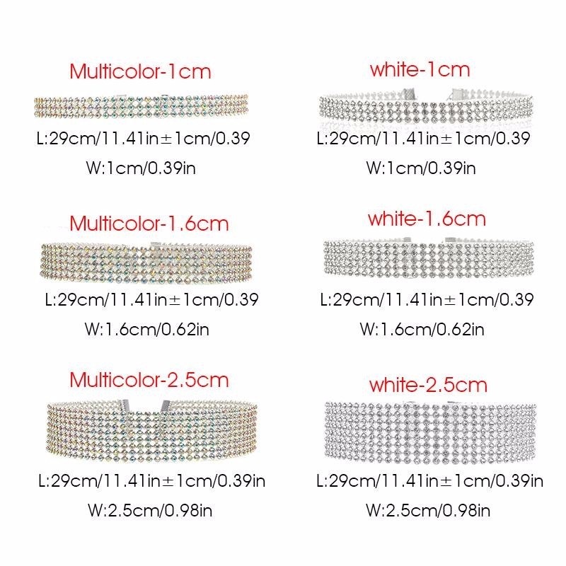 Collier ras du cou entièrement en cristal strass pour femmes, bijoux de mariage, ras de cou pour femmes