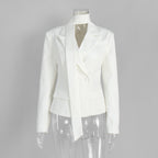 Nouveau blazer femme automne-hiver avec ceinture à nouer