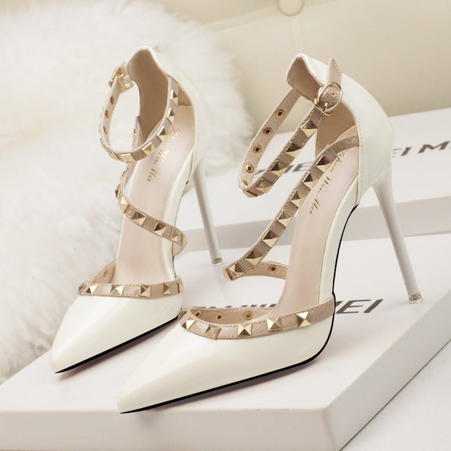 Women's Shallow Pointed Toe Stiletto High Heels Main Image