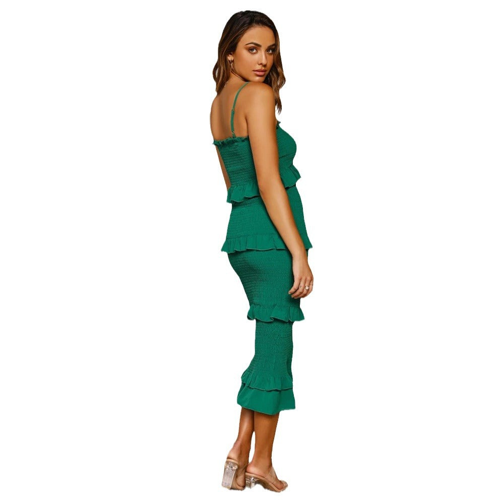 Robe Femme Quatre Sections Couture Élastique