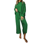 Ensemble deux pièces de sport ample à cordon, de couleur unie, style décontracté européen et américain.