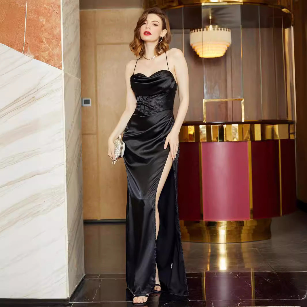 Robe sans manches à bretelles grande taille pour femme