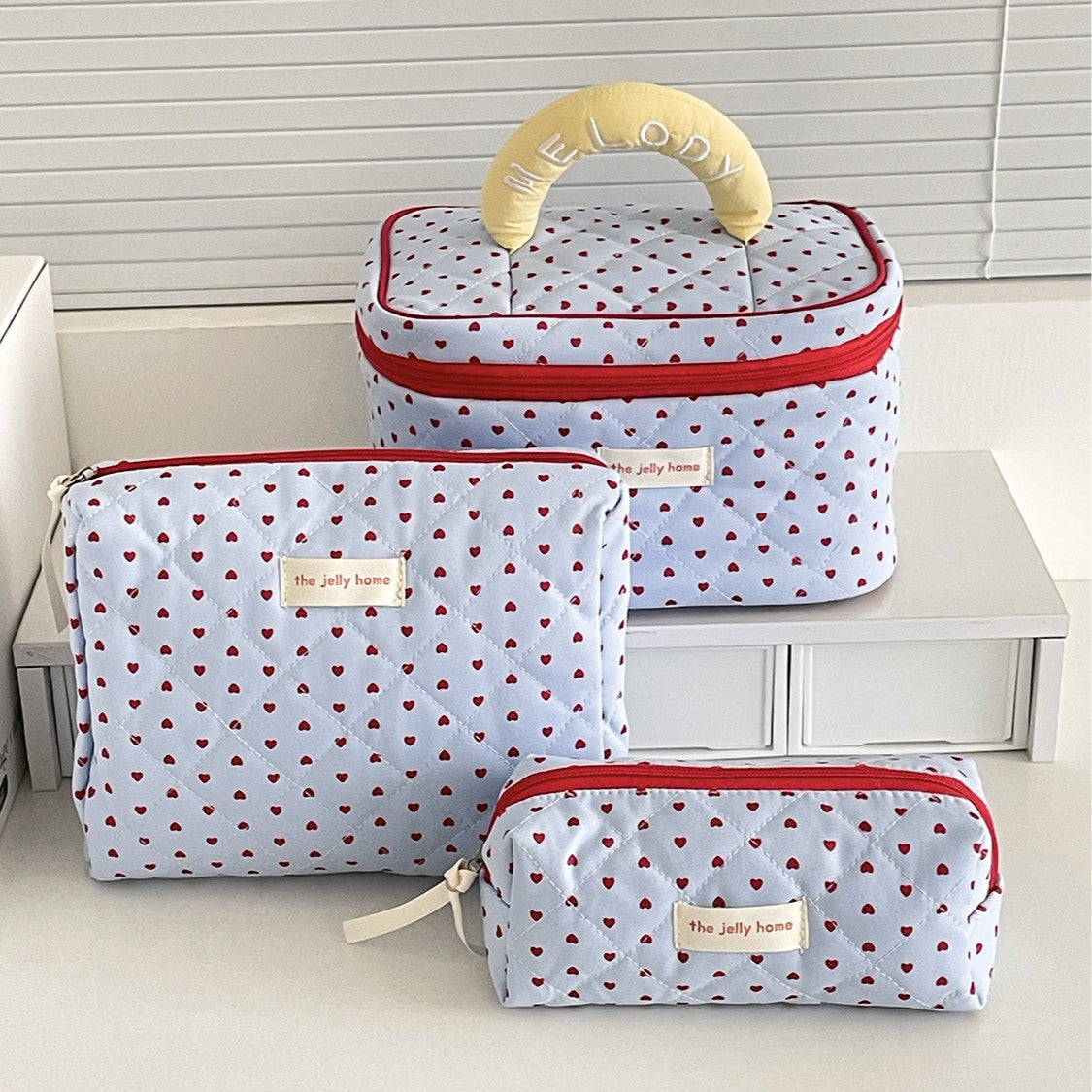 Trousse de maquillage grande capacité à nœud papillon