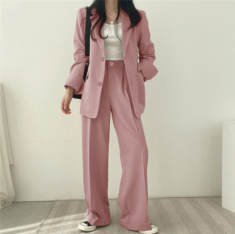 Ensemble tailleur décontracté style coréen pour femme