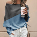 T-shirt manches longues avec surpiqûres contrastantes