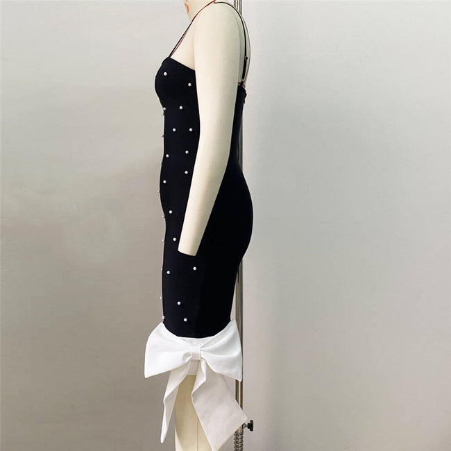 Robe Nœud Papillon à Perles et Bandages, Modèle d'Intérêt Spécial Main Image