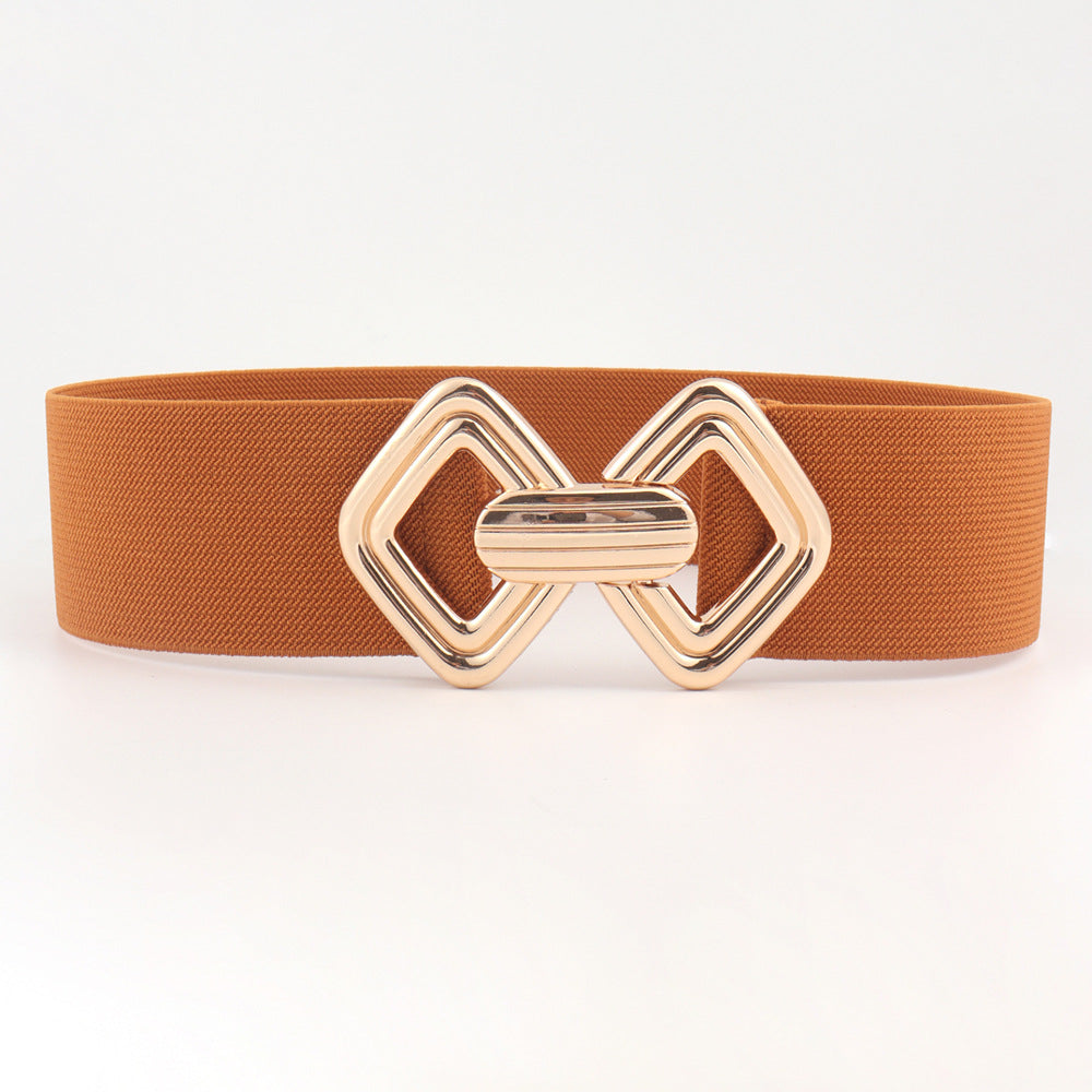 Décoration de joint de taille large pour femme avec ceinture élastique