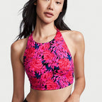 Ensemble de yoga imprimé coloré pour femme avec débardeur et coussinet de poitrine