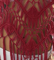 Robe de plage chemisier, bikini à pompons tricoté