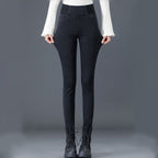 Jeans taille haute élastique pour femme printemps et automne
