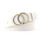 Ceinture femme avec boucle ronde en bronze