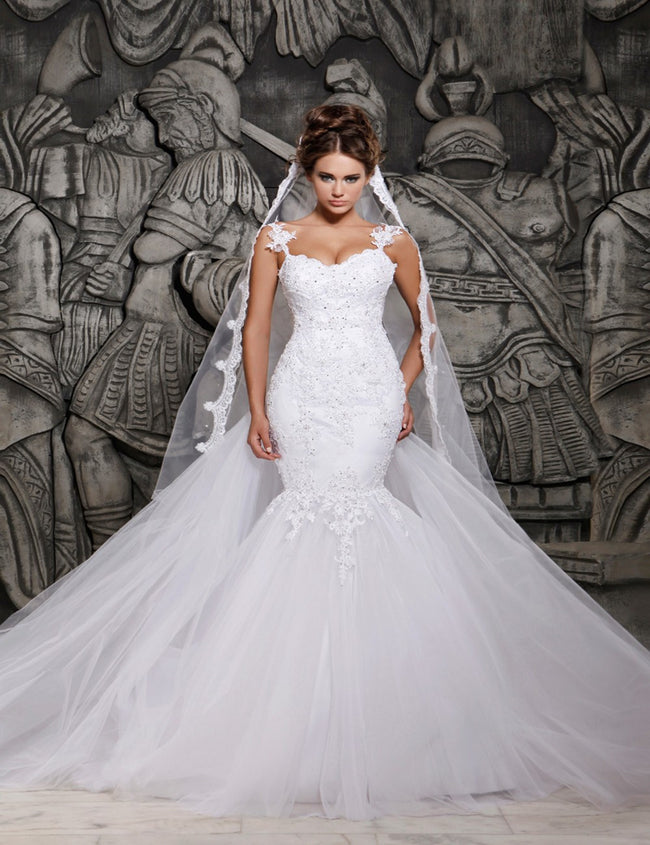 Lace Mermaid Wedding Dress Hover Image