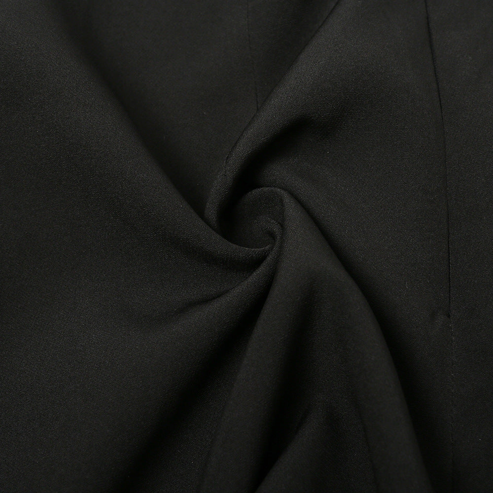 Blazer irrégulier à col en V profond