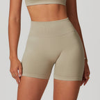 Shorts de yoga taille haute sans couture pour femmes, sculptants et rehausseurs de hanches