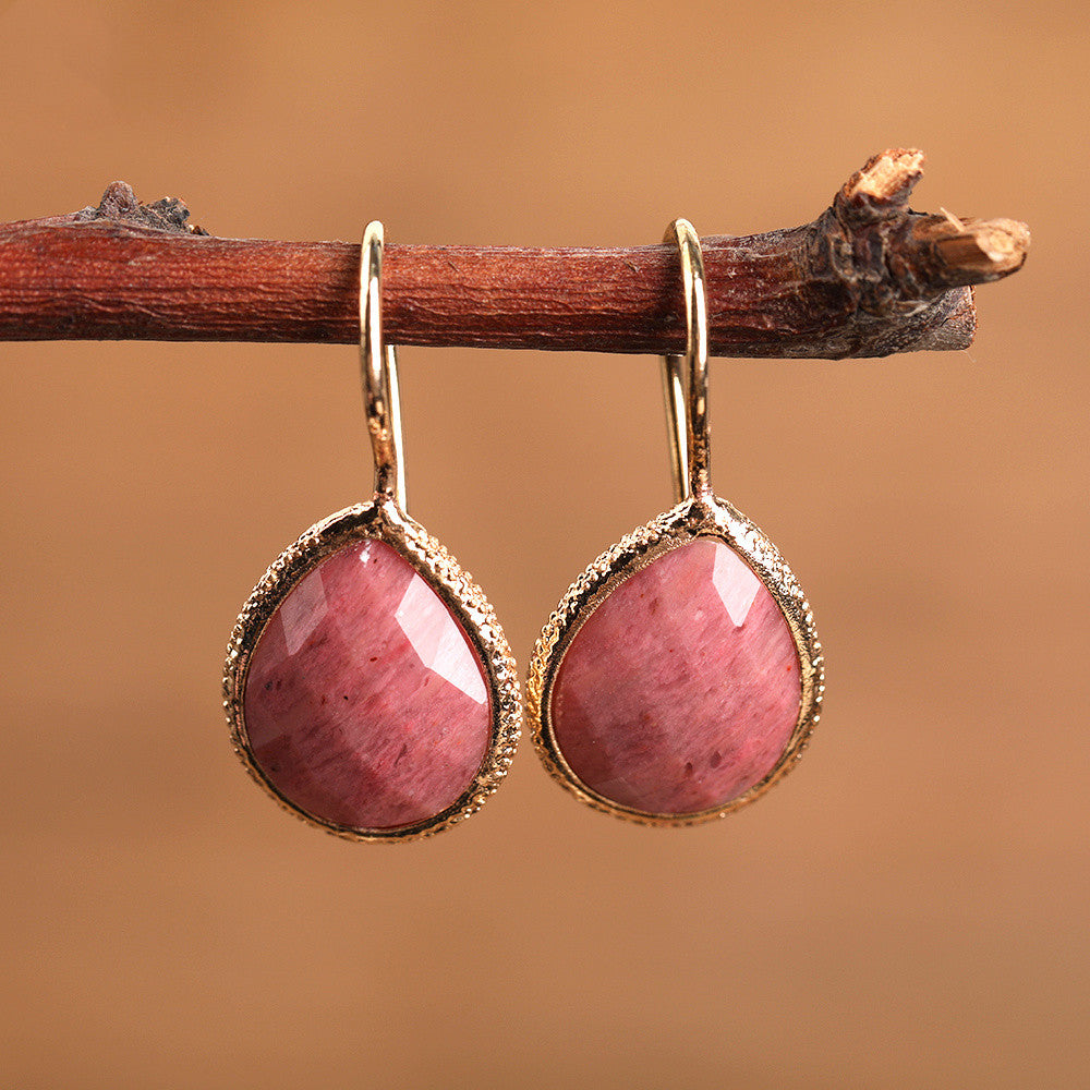 Boucles d'oreilles pendantes améthyste pour femmes
