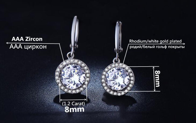 Créoles vintage rondes en argent de haute qualité avec zircons cubiques pour femme, bijoux anti-allergiques Main Image