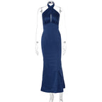 Robe d'été élégante sans manches et dos nu