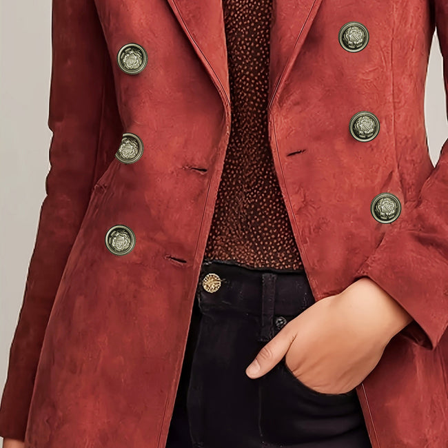 Women's French-style Elegant Vintage Double-breasted Blazer Main Image