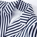 Slim-fitting Double-breasted Blazer With Vintage Stripes