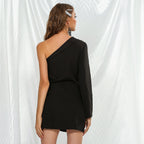Blazer irrégulier à col en V profond