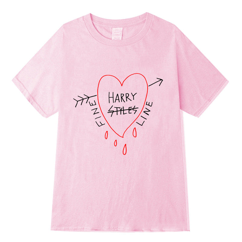 Harry Styles Fine Line T-shirt coréen femme hauts de mode chemises à manches courtes col rond t-shirts loisirs haut décontracté dames
