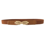 Ceinture élastique feuille mode élastique tout assorti