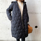 Manteau à capuche en coton à losanges, nouveau, pour femme, collection automne et hiver