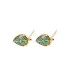Boucles d'oreilles feuille émaillées Wanying Bijoux pour femmes