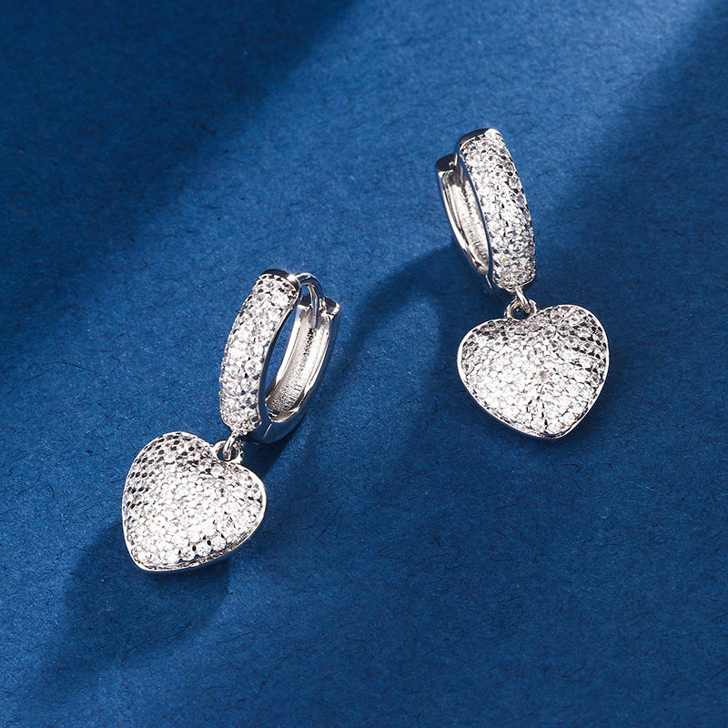 Boucles d'oreilles cœur, style européen et américain, nouveaux bijoux d'été pour femmes