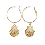 Nouvelles boucles d'oreilles simples pour femmes, bijoux d'oreilles en coquille, vente chaude transfrontalière