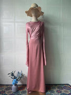 Robe en polyester à manches longues pour femmes