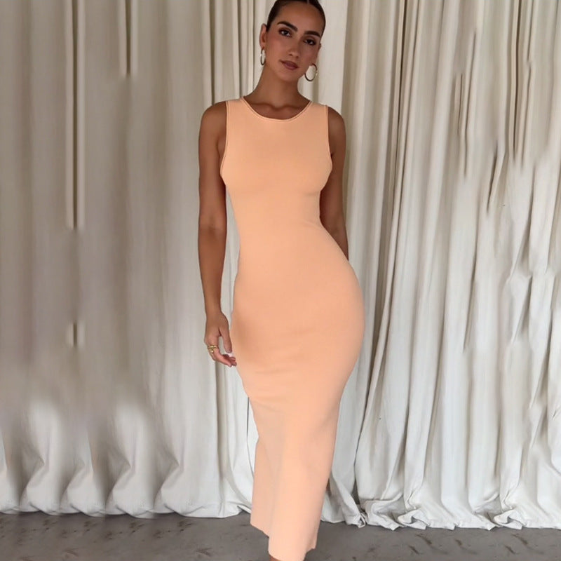 Robe en laine simple et élégante pour femme