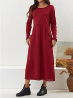 Robe décontractée ample molletonnée pour femme