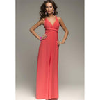 Robe longue dos-nu nouée
