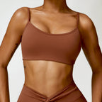 Soutien-gorge de yoga sans couture dos nu pour femme