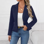 Blazer haut de gamme uni pour femme
