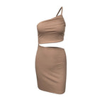 Robe femme avec cordon de serrage, style créateur, coupe ajustée, épaules dénudées