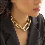 Colliers pour femmes, collier chaîne en or épaisse, collier ras du cou chaîne à maillons, chaîne épaisse en métal lourd vintage