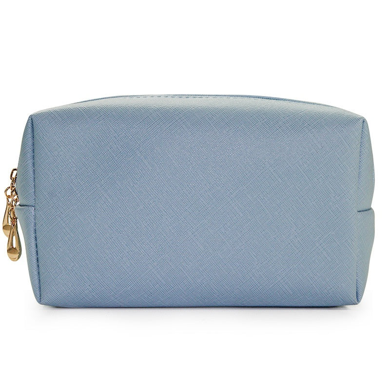 Trousse de Maquillage Octogonale Carrée en Cuir PU, Design Simple