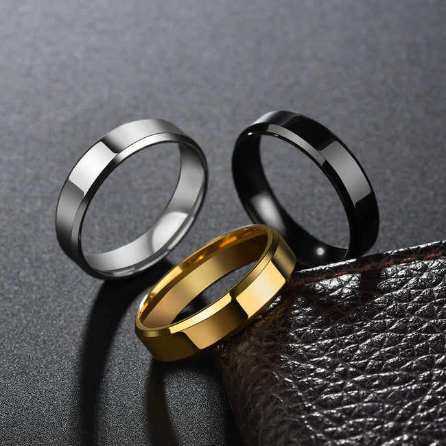 Bagues de niche pour hommes et femmes Bagues de couple en acier inoxydable Hover Image