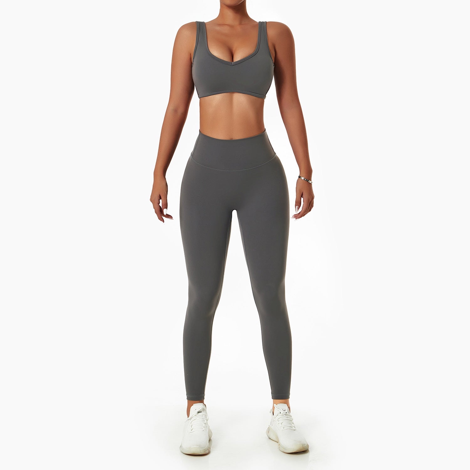 Ensemble de fitness respirant pour la course à pied – Ensemble de yoga effet seconde peau