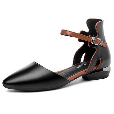 Sandales à talons épais pour femme, à boucle, grande taille